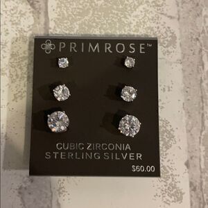 Primrose Sterling Silver Cubic Zirconia Earrings